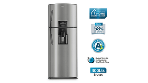 REFRIGERADOR MABE TOP FREEZER NO FROST 390 L RMP410FZUU NF BLACK S
