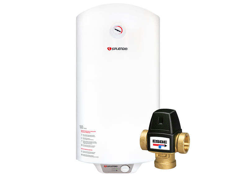 PACK TERMO ELÉCTRICO 100L MURAL + VÁLVULA MEZCLADORA 3/4 1