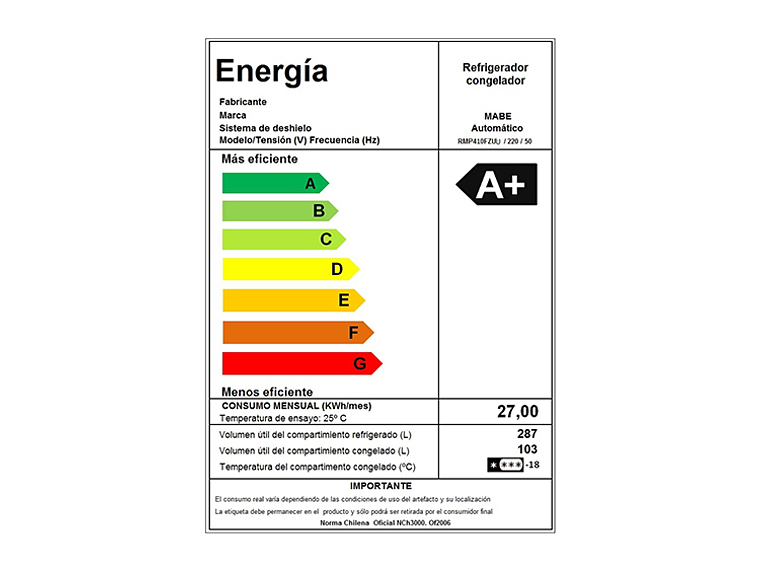 REFRIGERADOR MABE TOP FREEZER NO FROST 390 L RMP410FZUU NF BLACK S 10