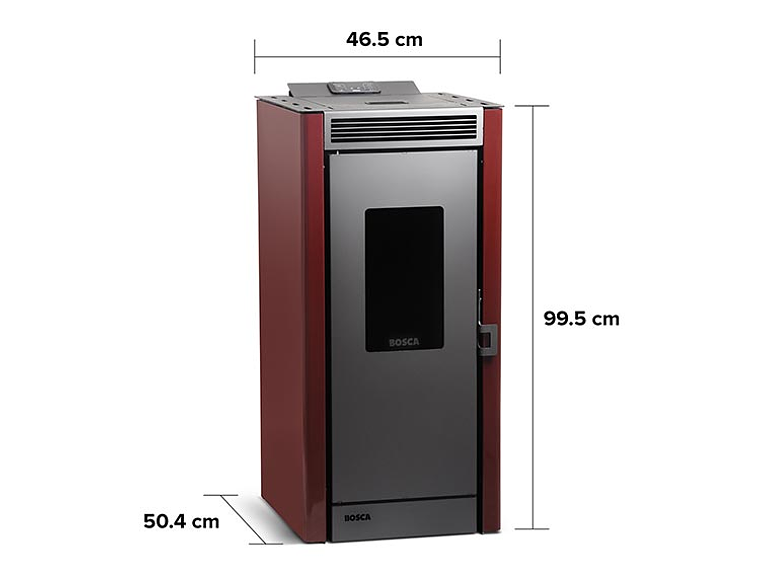 CALEFACTOR A PELLET BLACK VISION BURDEO 8