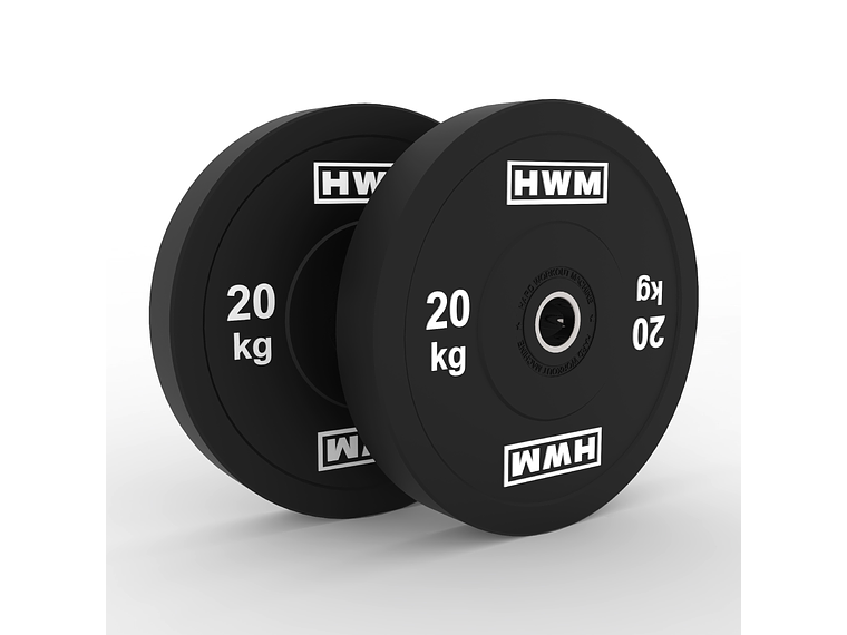 Par Bumper Plates Classic Black 20kg | HWM® 1
