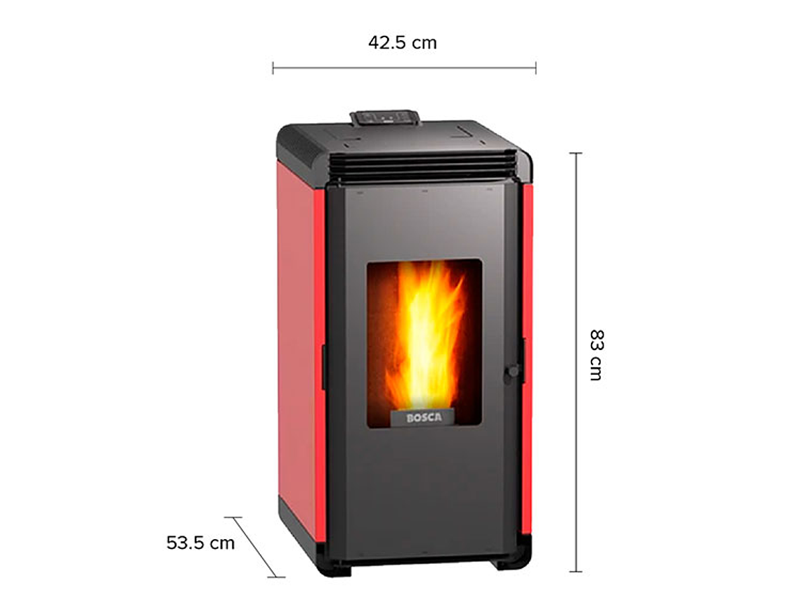  CALEFACTOR A PELLET BOSCA HERA ROJO 4