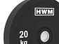 Par Bumper Plates Classic Black 20kg | HWM® - Miniatura 2