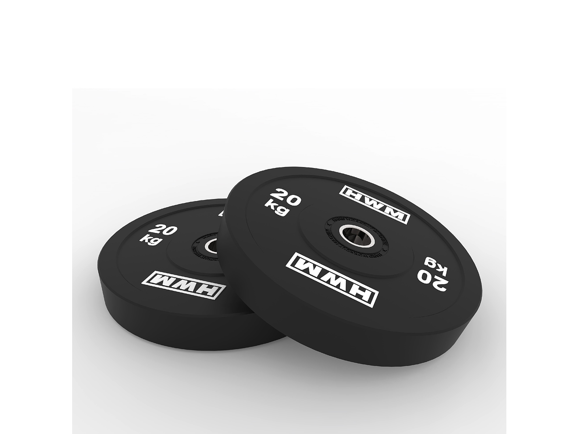 Par Bumper Plates Classic Black 20kg | HWM® 3