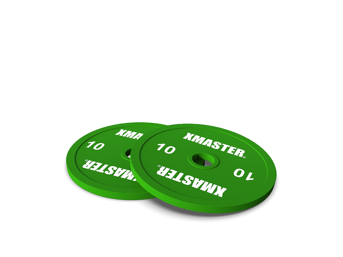 Par Discos Calibrados Powerlifting 10kg Verde | XMASTER 3