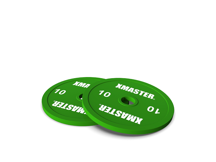 Par Discos Calibrados Powerlifting 10kg Verde | XMASTER 3