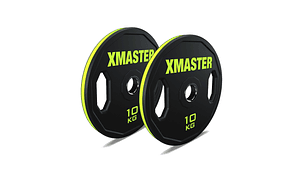 Par Discos Olímpicos Rubber Hand Grip 10kg | XMASTER