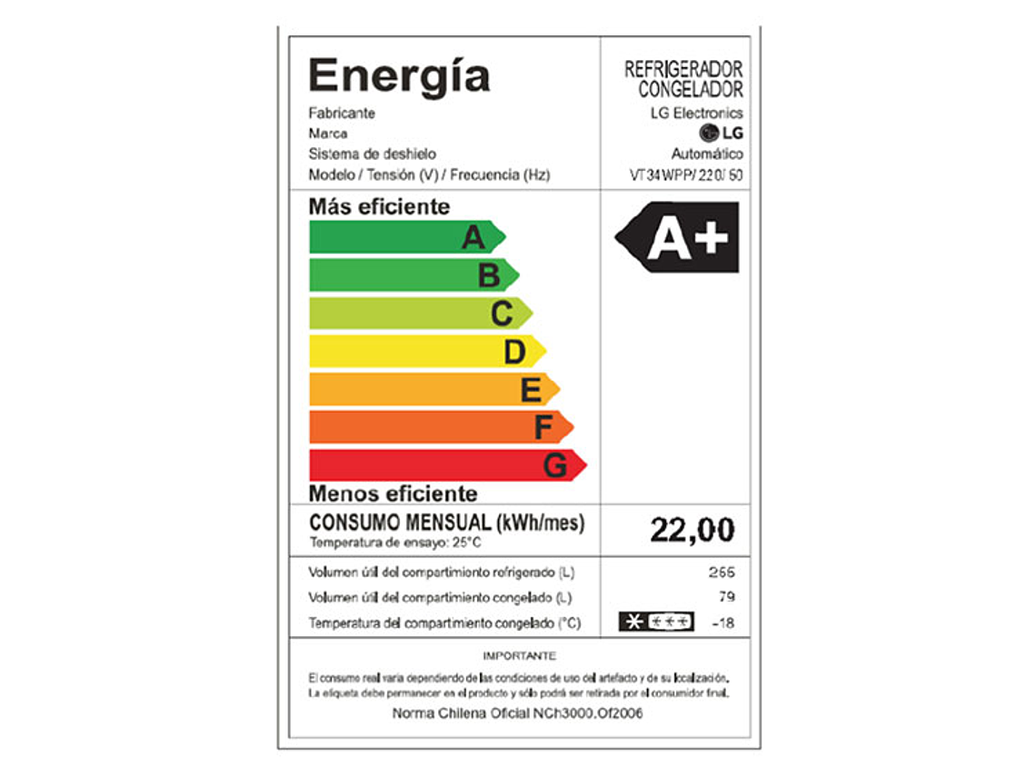 REFRIGERADOR LG TOP FREEZER NO FROST 334 L SMART INVERTER COMPRESSOR VT34WPP MOTOR 9