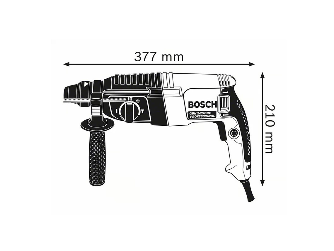 MARTILLO PERFORADOR BOSCH CON SDS PLUS MODEL GBH 2-26 DRE 3