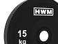 Par Bumper Plates Classic Black 15kg | HWM® - Miniatura 2