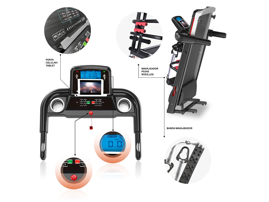 TROTADORA CON MASAJEADOR TREADMILL T800MN 2