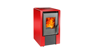 ESTUFA PELLET AMESTI MODELO ITALY 6100 ROJO