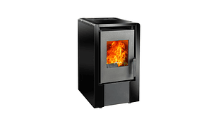 ESTUFA PELLET AMESTI MODELO ITALY 6100 NEGRO SATINADO