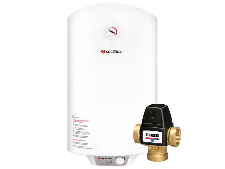 PACK TERMO ELÉCTRICO 50L MURAL + VÁLVULA MEZCLADORA 1/2 1