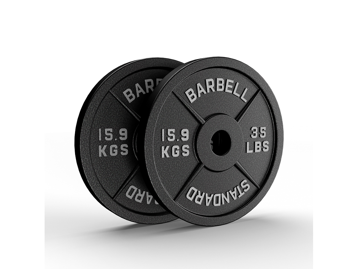 Par Discos Olímpicos 35lb | Barbell Standard 4