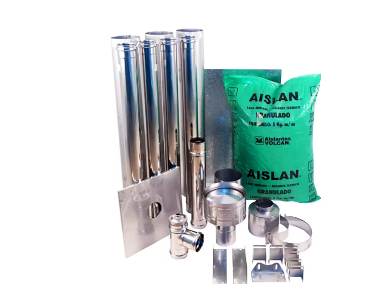 KIT INSTALACIÓN ESTUFA PELLET MURO 80MMX4MT BOSCA 1