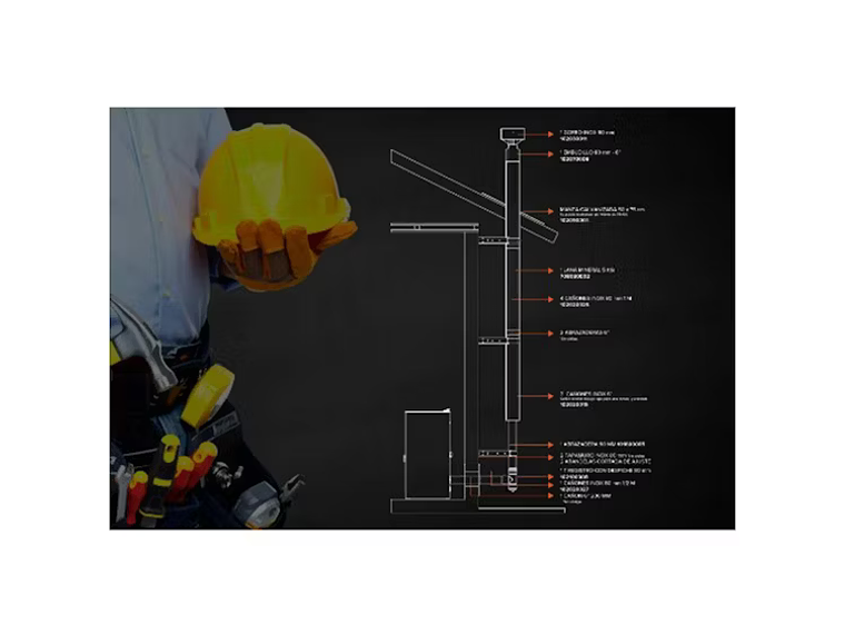 KIT INSTALACIÓN PARA ESTUFA A PELLET TECHO BOSCA 2