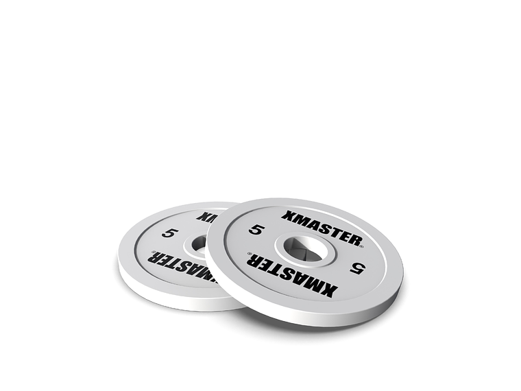 Par Discos Calibrados Powerlifting 5kg Blanco | XMASTER 3