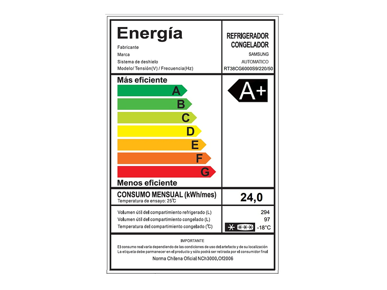 REFRIGERADOR TOP MOUNT FREEZER 391 L SPACE MAX 10