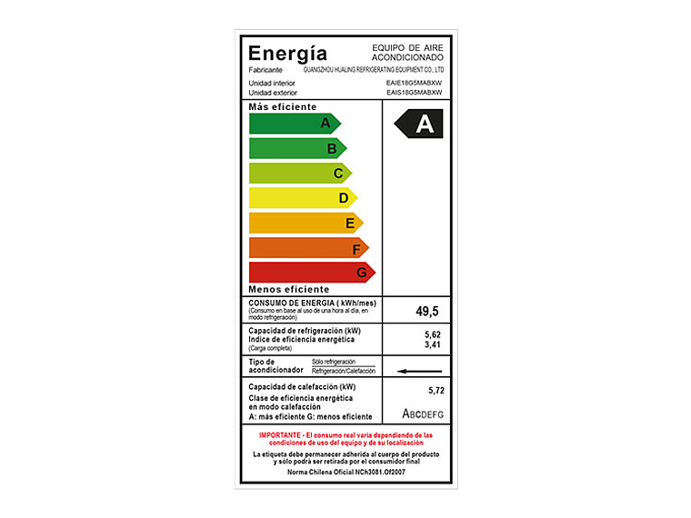 AIRE ACONDICIONADO ELECTROLUX SPLIT 18000 BTU INVERTER EAIX12 9