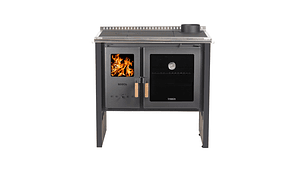 PACK COCINA A LEÑA BOSCA HESTIA 90 CHARCOAL + KIT BASE BOSCA