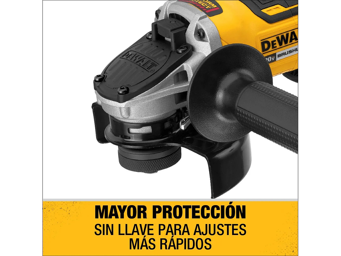 ESMERIL ANGULAR DEWALT 4-1/2 20 V + 1 BAT 5 AH DCG413P1 6