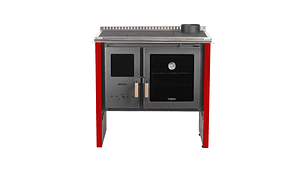 PACK COCINA A LEÑA BOSCA HESTIA 90 ROJO + KIT BASE BOSCA