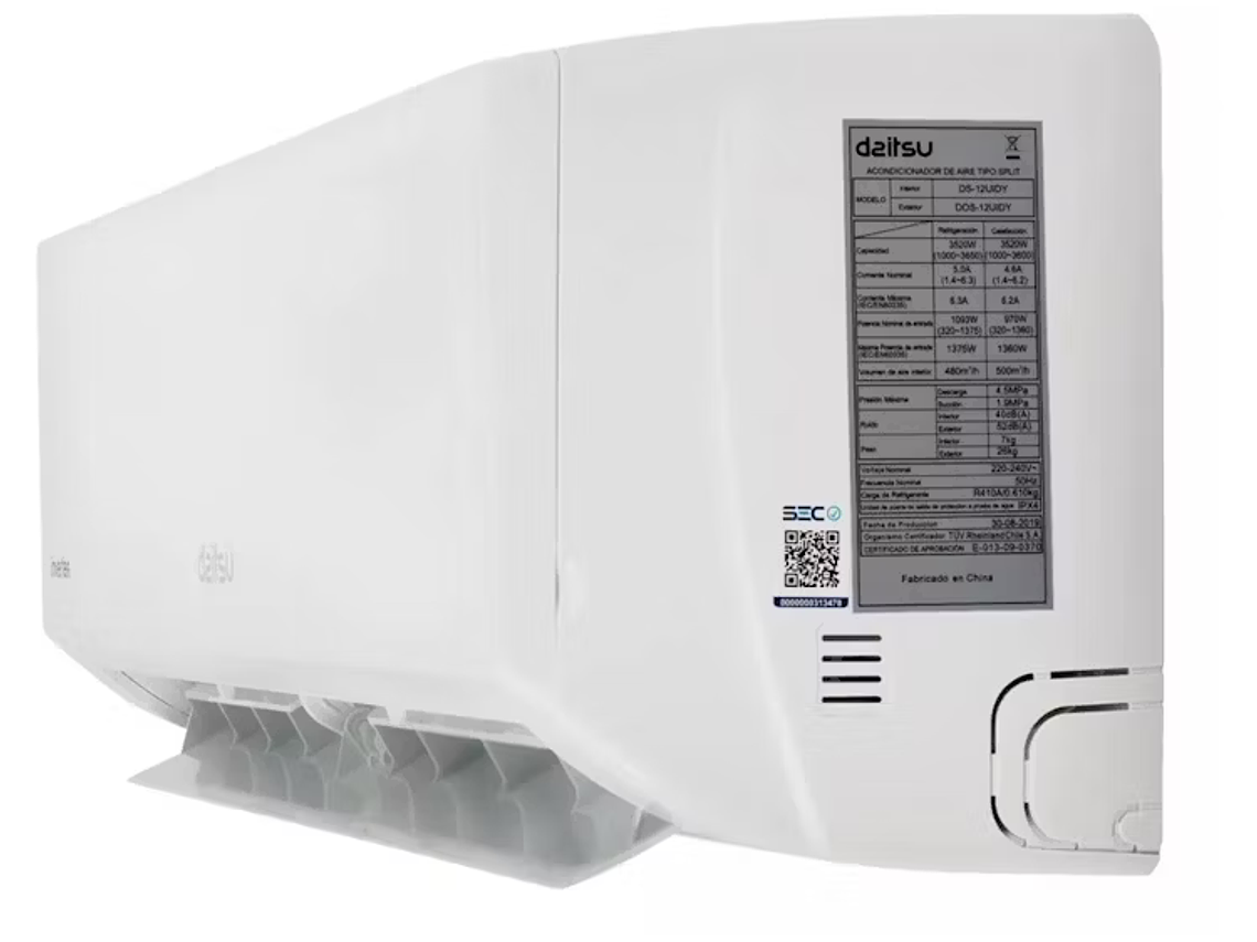 AIRE ACONDICIONADO SPLIT MURAL DAITSU INVERTER 12.000 BTU 2