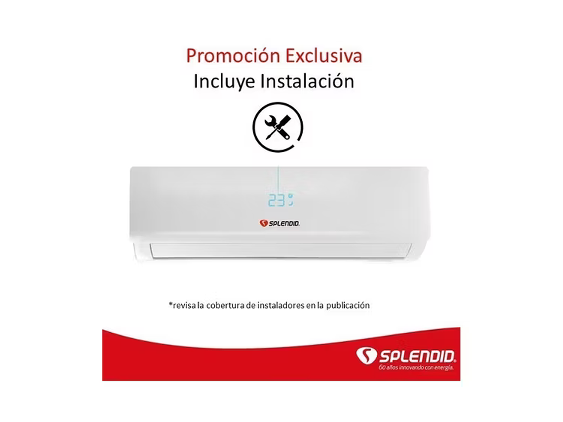 AIRE ACONDICIONADO SPLIT 9K BTU WIFI INVERTER + INSTALACIÓN 3