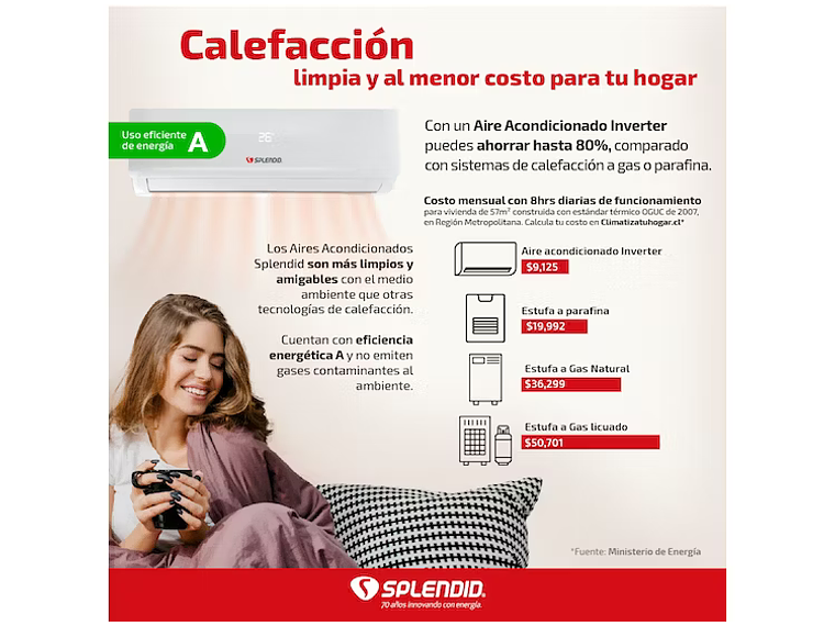 AIRE ACONDICIONADO SPLIT 9K BTU WIFI INVERTER + INSTALACIÓN 5