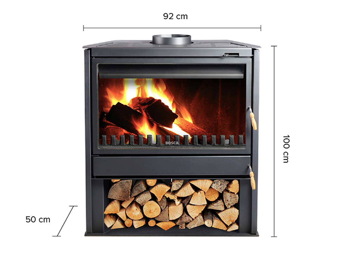 CALEFACTOR A LEÑA BOSCA CHIMENEA FS 850 2