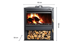 CALEFACTOR A LEÑA BOSCA CHIMENEA FS 850