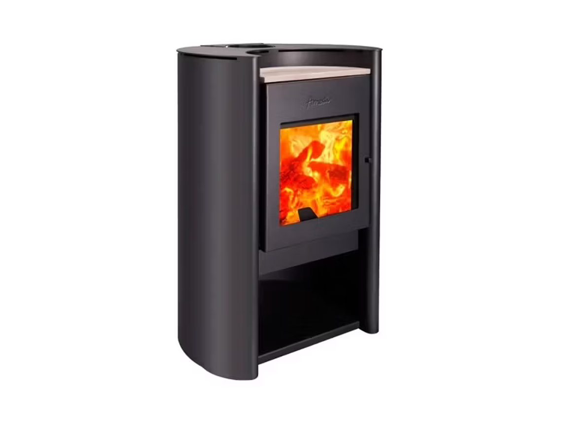 CALDERA A LEÑA RONDO 500 CHARCOAL. AMESTI 1