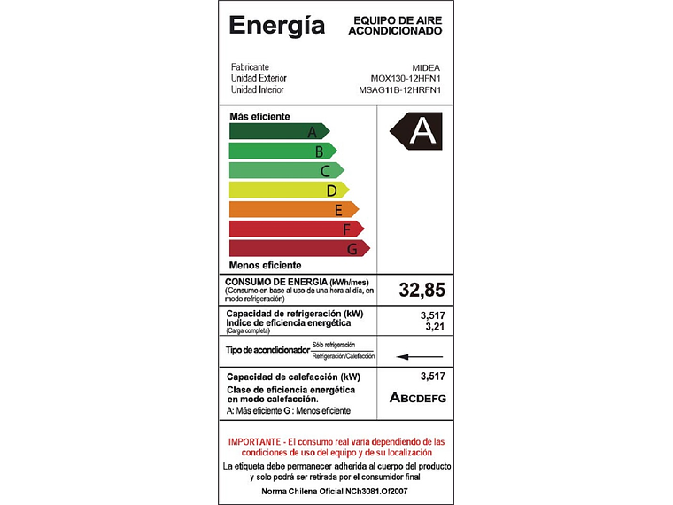 AIRE ACONDICIONADO MIDEA XTREME INVERTER 12000BTU 4