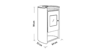 CALDERA A LEÑA RONDO 500 CHARCOAL. AMESTI