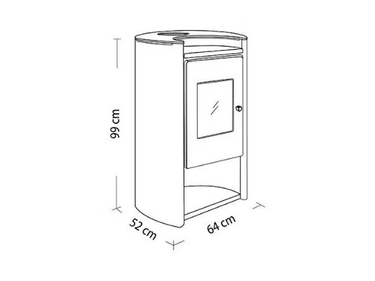 CALDERA A LEÑA RONDO 500 CHARCOAL. AMESTI 2