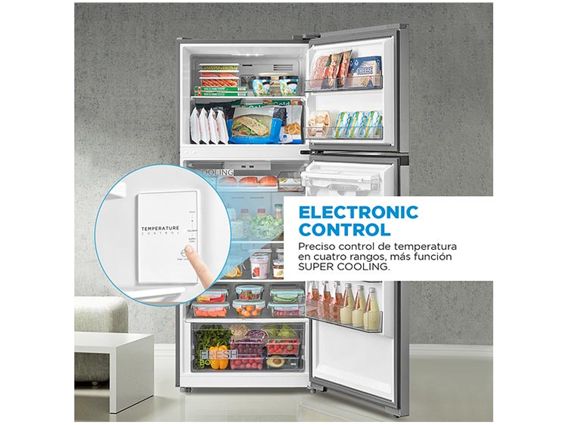 REFRIGERADOR MIDEA TOP FREEZER NO FROST 407 L TMF MDRT580MTE50 5