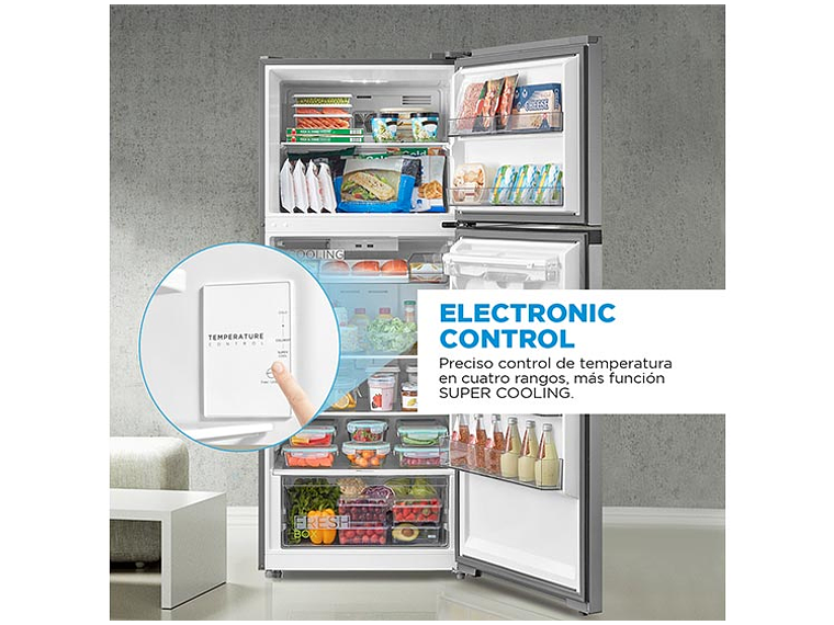 REFRIGERADOR MIDEA TOP FREEZER NO FROST 407 L TMF MDRT580MTE50 5
