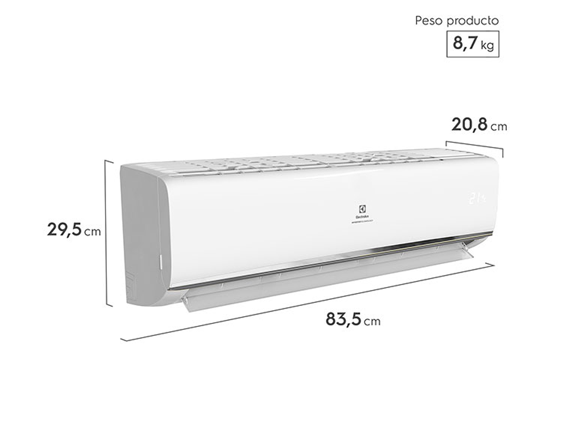 AIRE ACONDICIONADO ELECTROLUX SPLIT 12000 BTU INVERTER EAIX12 3