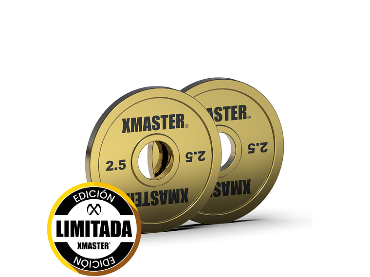Par Discos Fraccionados Gold Steel 2.5kg | XMASTER 1