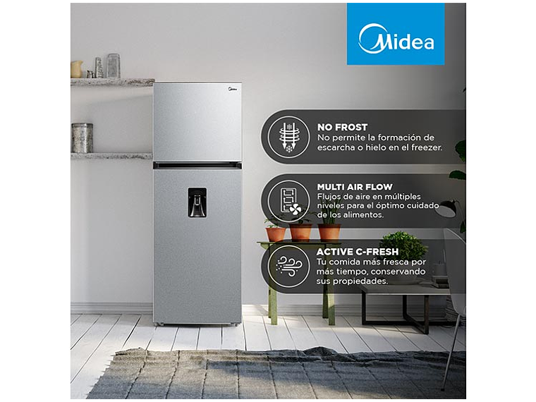 REFRIGERADOR MIDEA TOP FREEZER NO FROST 407 L TMF MDRT580MTE50 8