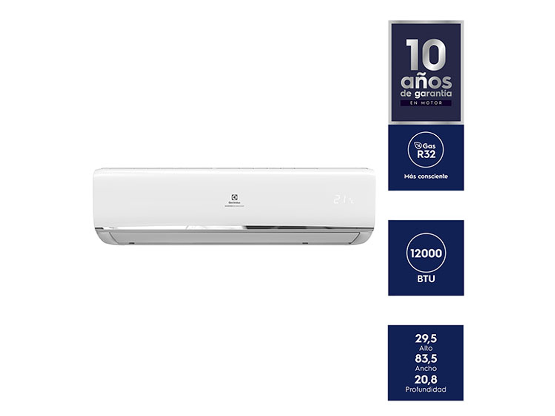 AIRE ACONDICIONADO ELECTROLUX SPLIT 12000 BTU INVERTER EAIX12 7