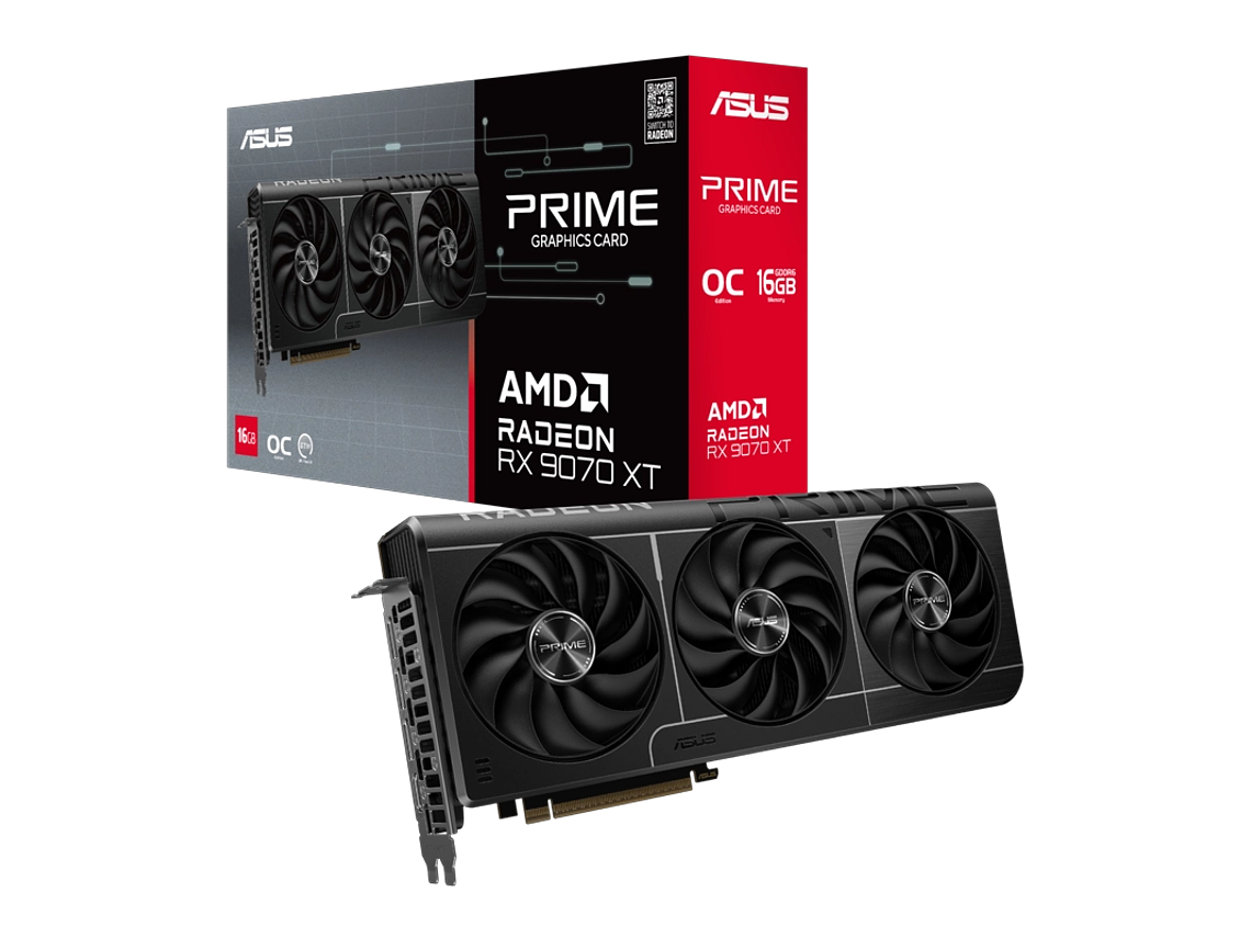 TARJETA DE VIDEO ASUS PRIME RADEON RX 9070 XT OC EDITION, 16GB GDDR6, 256-BIT, PCI-E 5.0 1