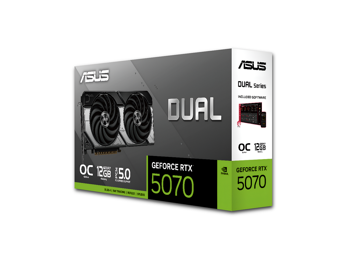 TARJETA DE VIDEO ASUS RTX 5070 12GB OC EDITION DUAL PCIE 5.0 2