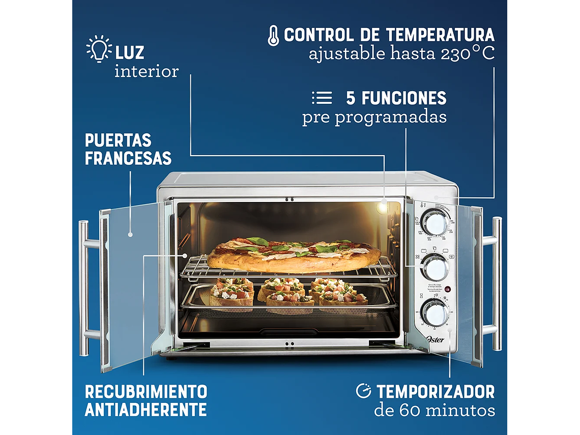 HORNO OSTER® CON FREIDORA DE AIRE Y ANTIADHERENTE TSSTTVFDMAFNS 7