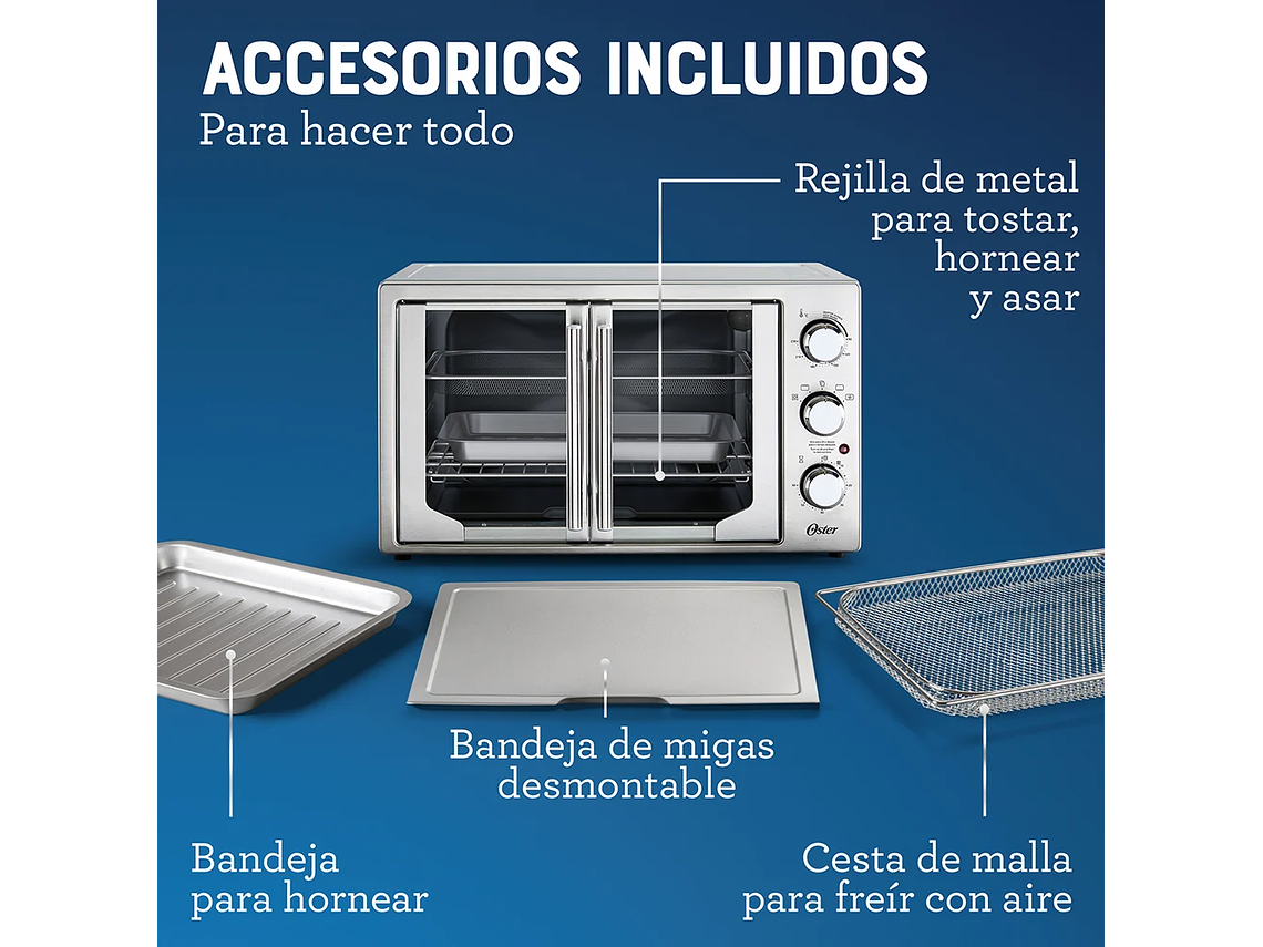 HORNO OSTER® CON FREIDORA DE AIRE Y ANTIADHERENTE TSSTTVFDMAFNS 8