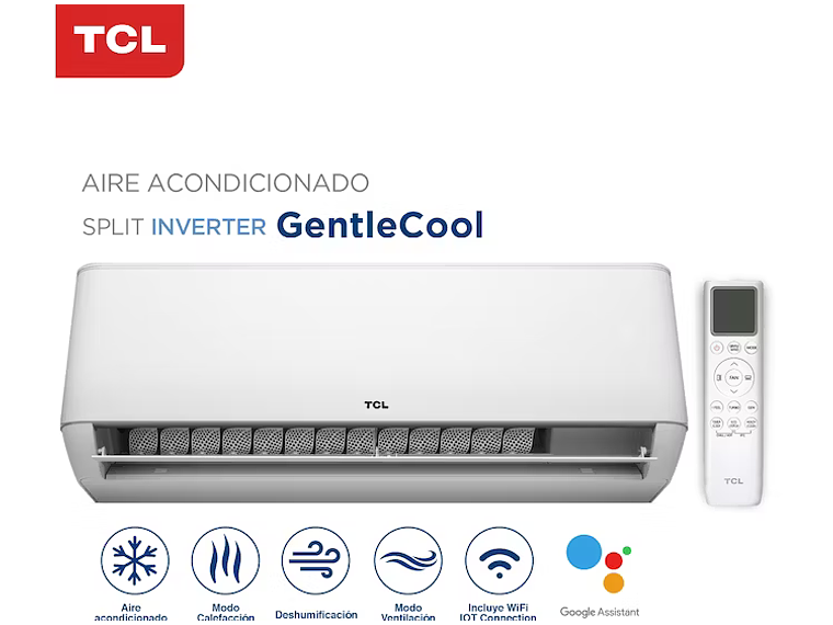 AIRE ACONDICIONADO INVERTER SMART TCL 9000 BTU FRIO/CALOR 6