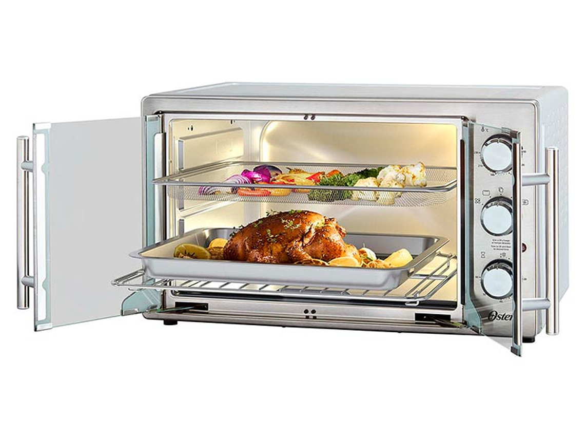 HORNO ELÉCTRICO OSTER 42 L TSSTTVFDMAFNS-052 CON FREIDORA DE AIRE ® PUERTAS ESTILO FRANCÉS 1