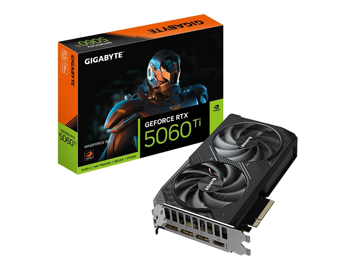 TARJETA DE VIDEO GIGABYTE GEFORCE RTX 5060 TI WINDFORCE 16GB 1