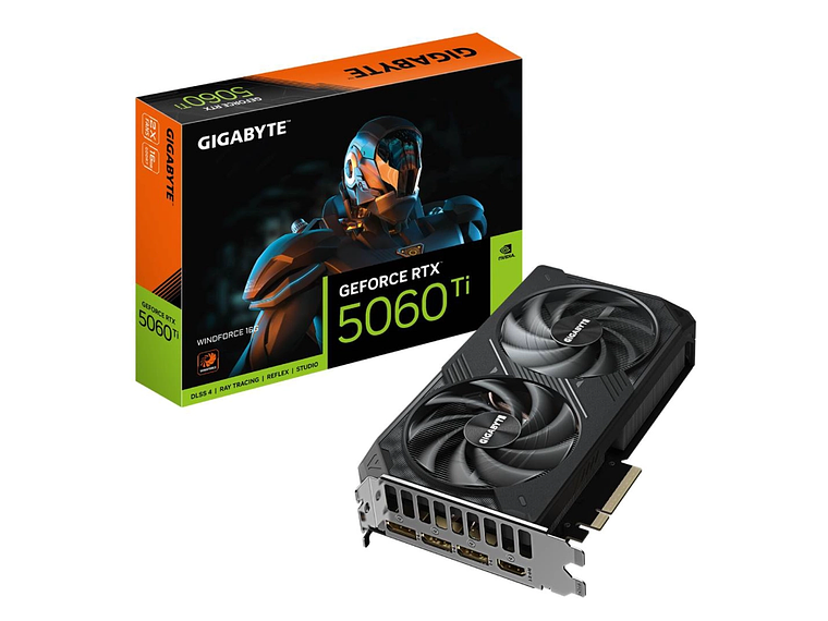 TARJETA DE VIDEO GIGABYTE GEFORCE RTX 5060 TI WINDFORCE 16GB 1